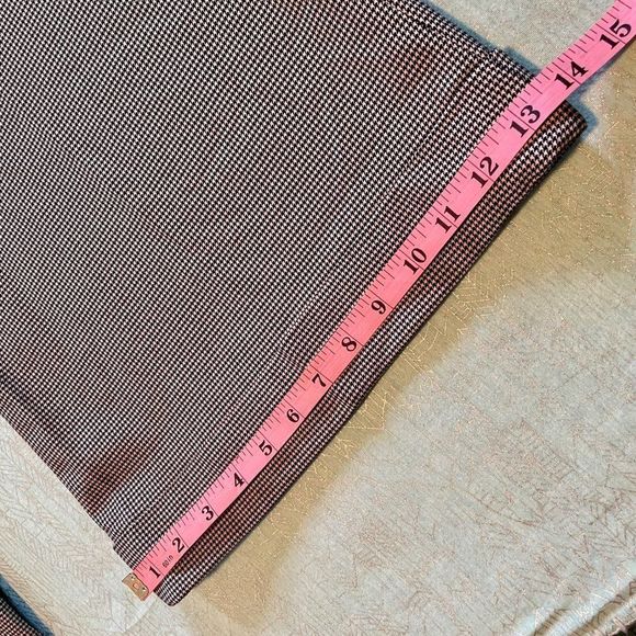 Chadwick’s size 14 pants flare legs with cuff black & white small Houndstooth - Picture 3 of 14